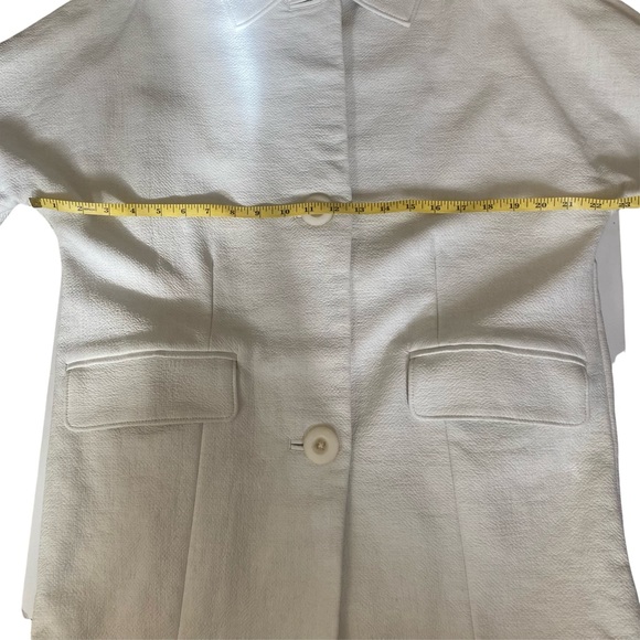 Free People White Textured Vegan Leather Button Down Car Coat S - Picture 11 of 13